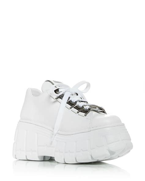 miu miu platform sneaker|miu mi u shoes.